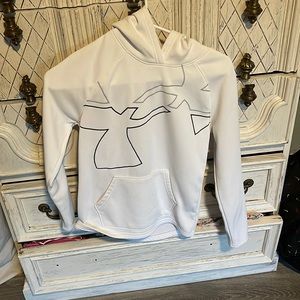White with black girls under armor hoodie with pockets